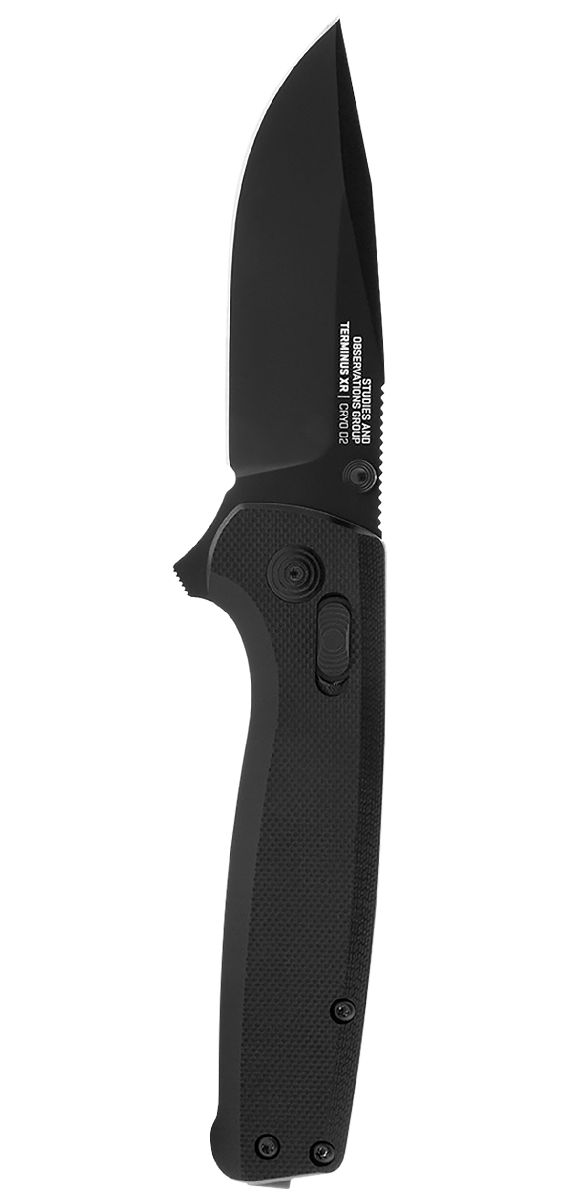 S.O.G Terminus XR 2.95" Folding Clip Point Plain D2 Steel Black TiNi G10 Handle — view 2