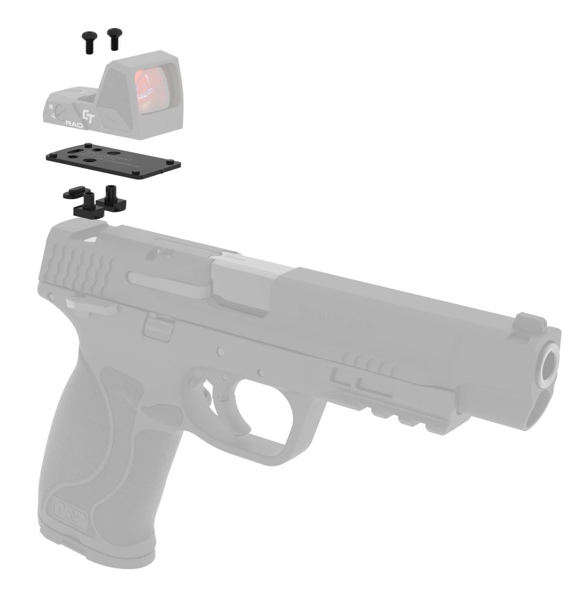 Crimson Trace CT RAD Dovetail Mount Kit - S&W M&P/M&P 2.0/Shield/Shield Plus/Shield EZ — view 2