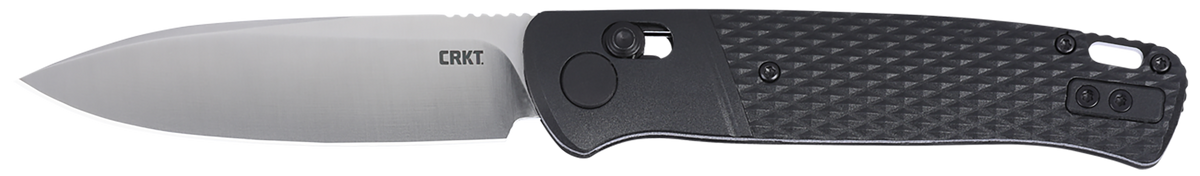 Columbia River Counterpart 3.38" Folding Drop Point Plain Satin 12C27 SS Black GRN Handle — view 2