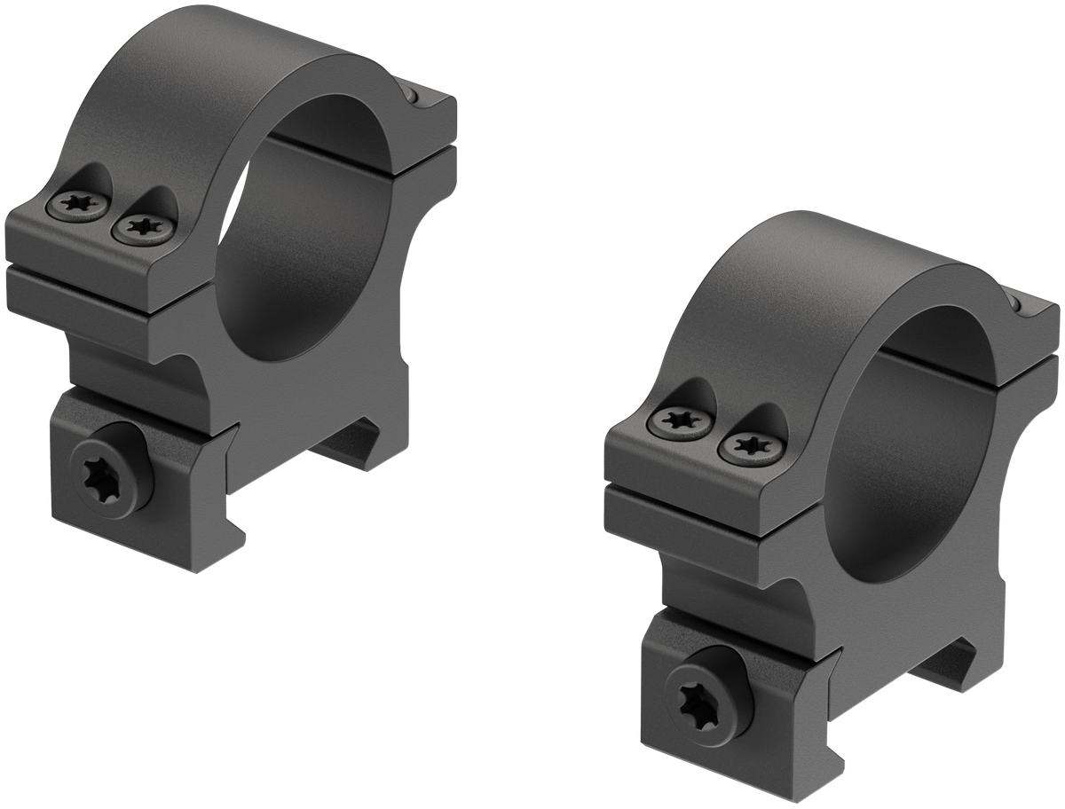 Leupold Open Range Cross-Slot 1" Medium Matte Black Scope Ring Set — view 2