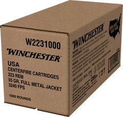 Winchester Ammo USA .223 Rem 55gr Full Metal Jacket 1000 Rd Case — view 2
