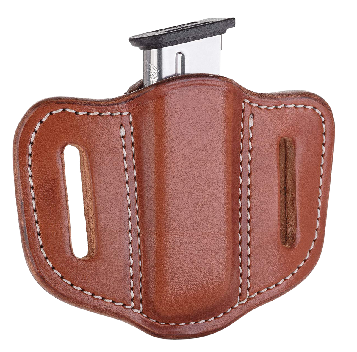 1791 Gunleather MAG1.1 Single Mag Holster Belt Slide Single Stack Ambidextrous - Classic Brown Leather — view 2