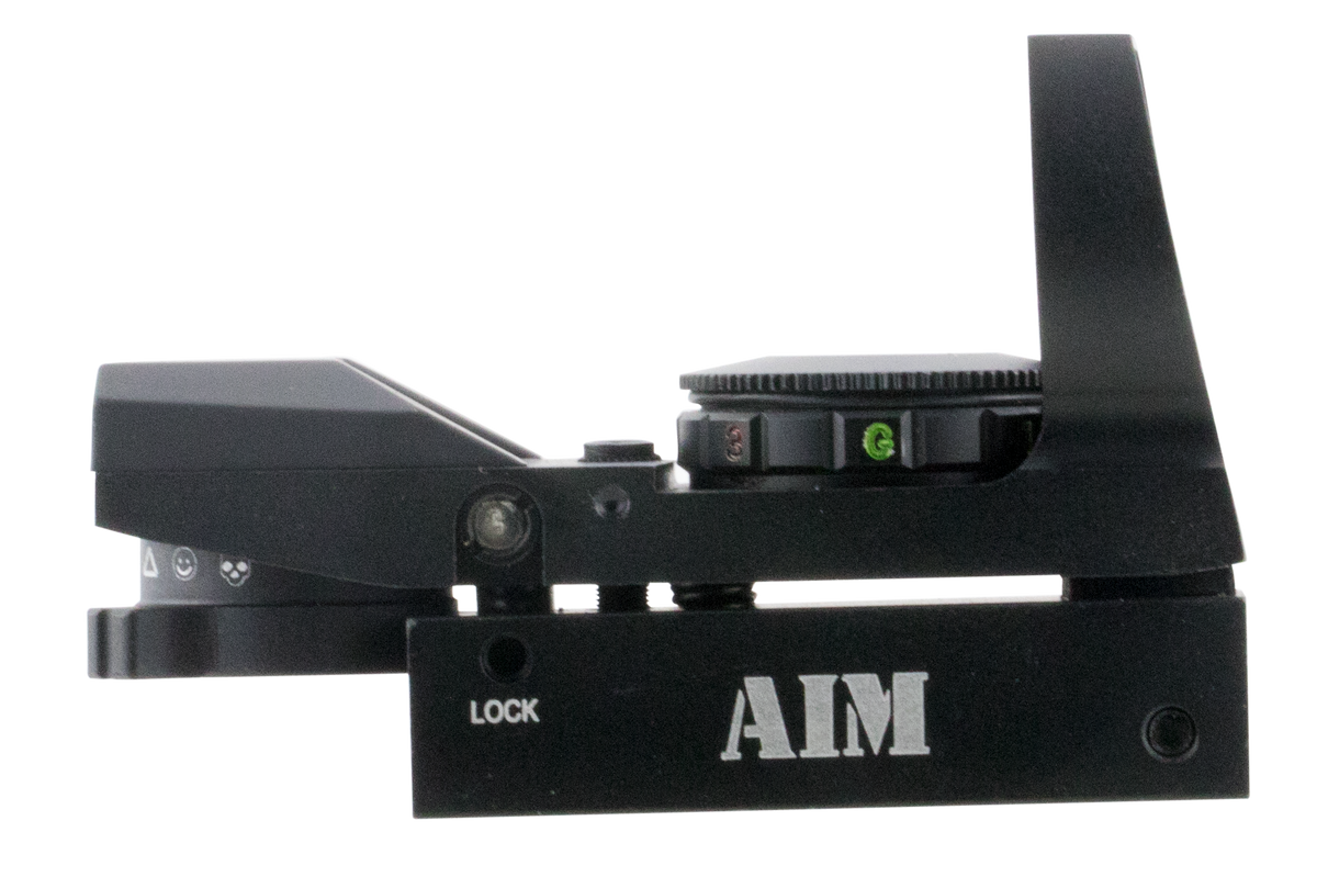 Aim Sports RT4WF1 Reflex Warfare Edition 1x 24mm x 34mm Matte Black Red/Green Multi Reticle — view 2