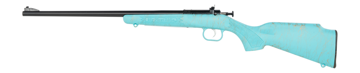 Crickett KSA2346 My First Rifle Gen2 22 LR 16.10" 1-Rd Bolt Action Rifle - Blue/Gold Webbing — view 2