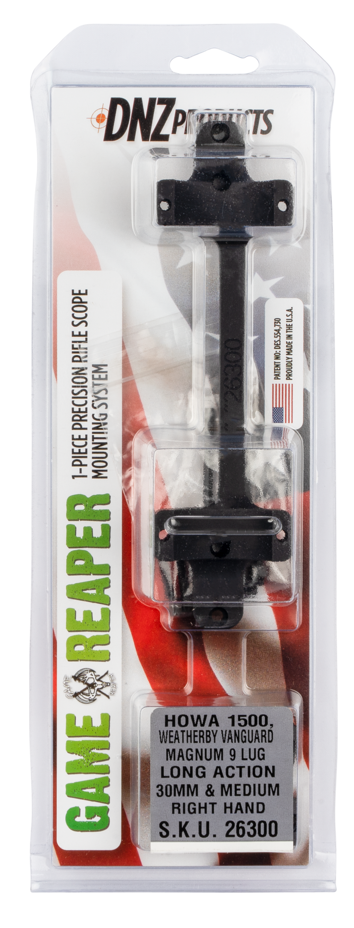 DNZ Game Reaper Howa 1500 Long Action 30mm Medium 1-Piece Matte Black Scope Mount & Ring Combo — view 2