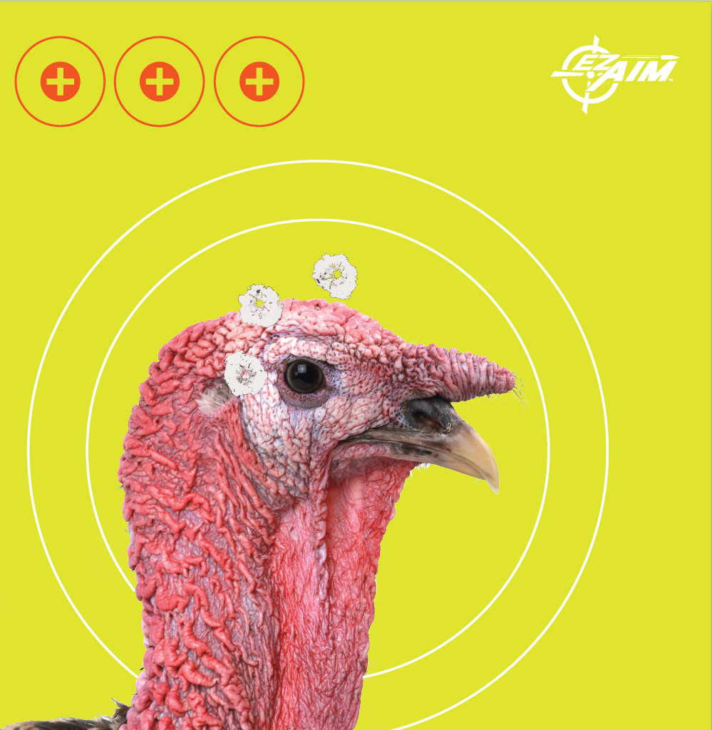 Allen EZ Aim Splash Reactive Turkey Hanging Paper Target 12"x18" Multi-Color 6-Pack — view 2
