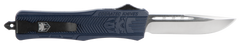 CobraTec Knives CTK-1 Medium 3" OTF Drop Point Plain D2 Blade NYPD Blue Aluminum Handle — view 2