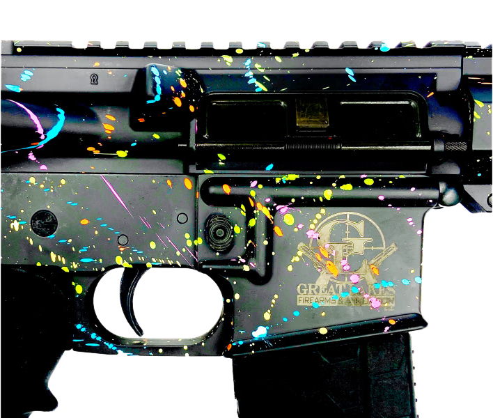 Great Lakes Firearms GL15 .223 Wylde 7.5" 30+1 Semi-Auto AR-15 Pistol - Black Splatter — view 2