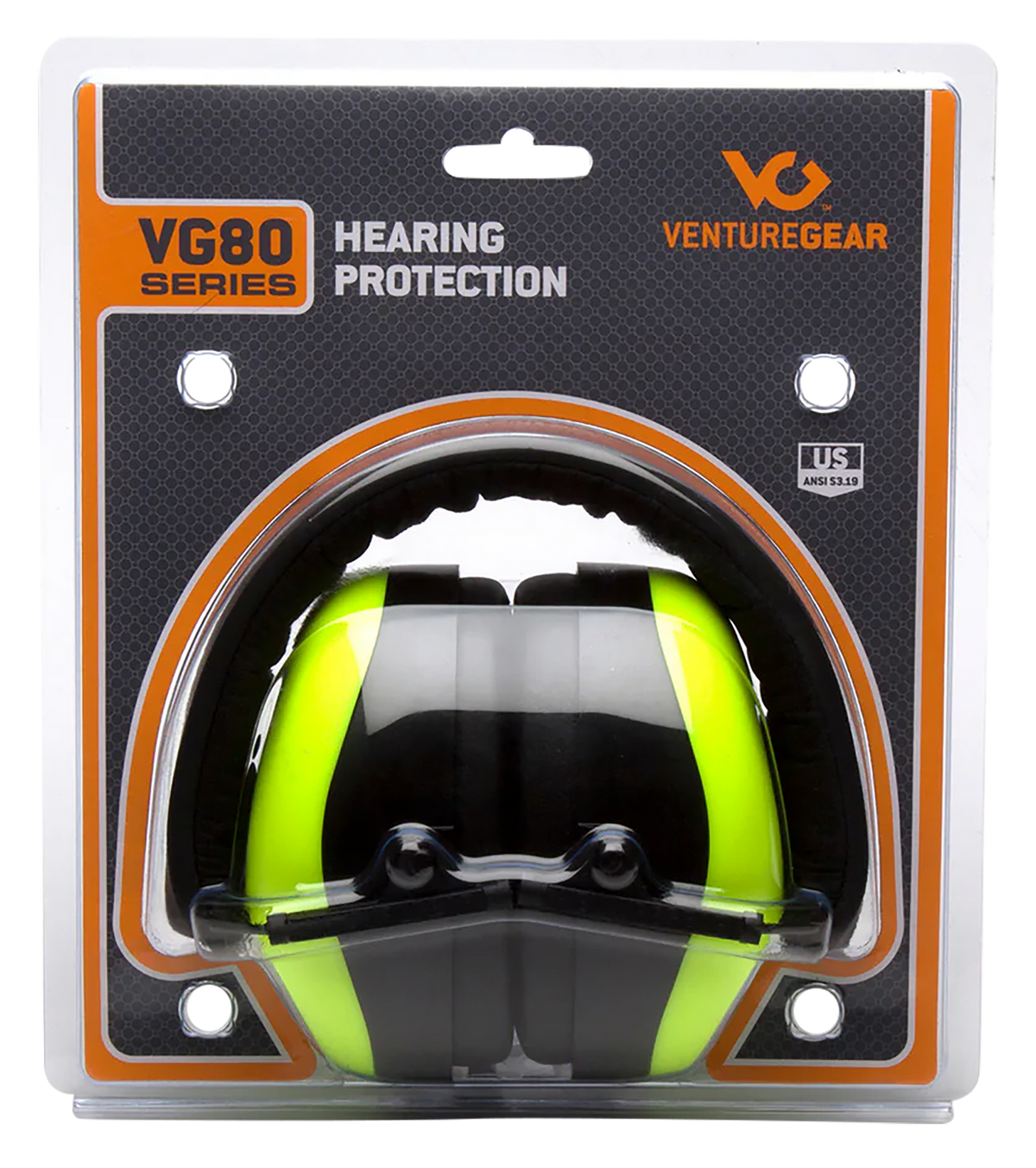 Pyramex Venture Gear V80 Muff 26 dB Over the Head Earmuffs - Lime/Black — view 2
