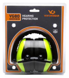 Pyramex Venture Gear V80 Muff 26 dB Over the Head Earmuffs - Lime/Black — view 2