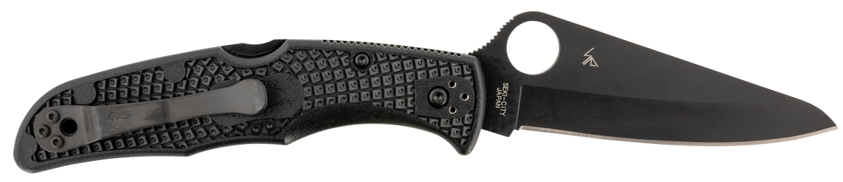 Spyderco Pacific Salt 2 3.78" Folding Drop Point Plain Edge H-2 Steel Blade Black FRN Handle — view 2