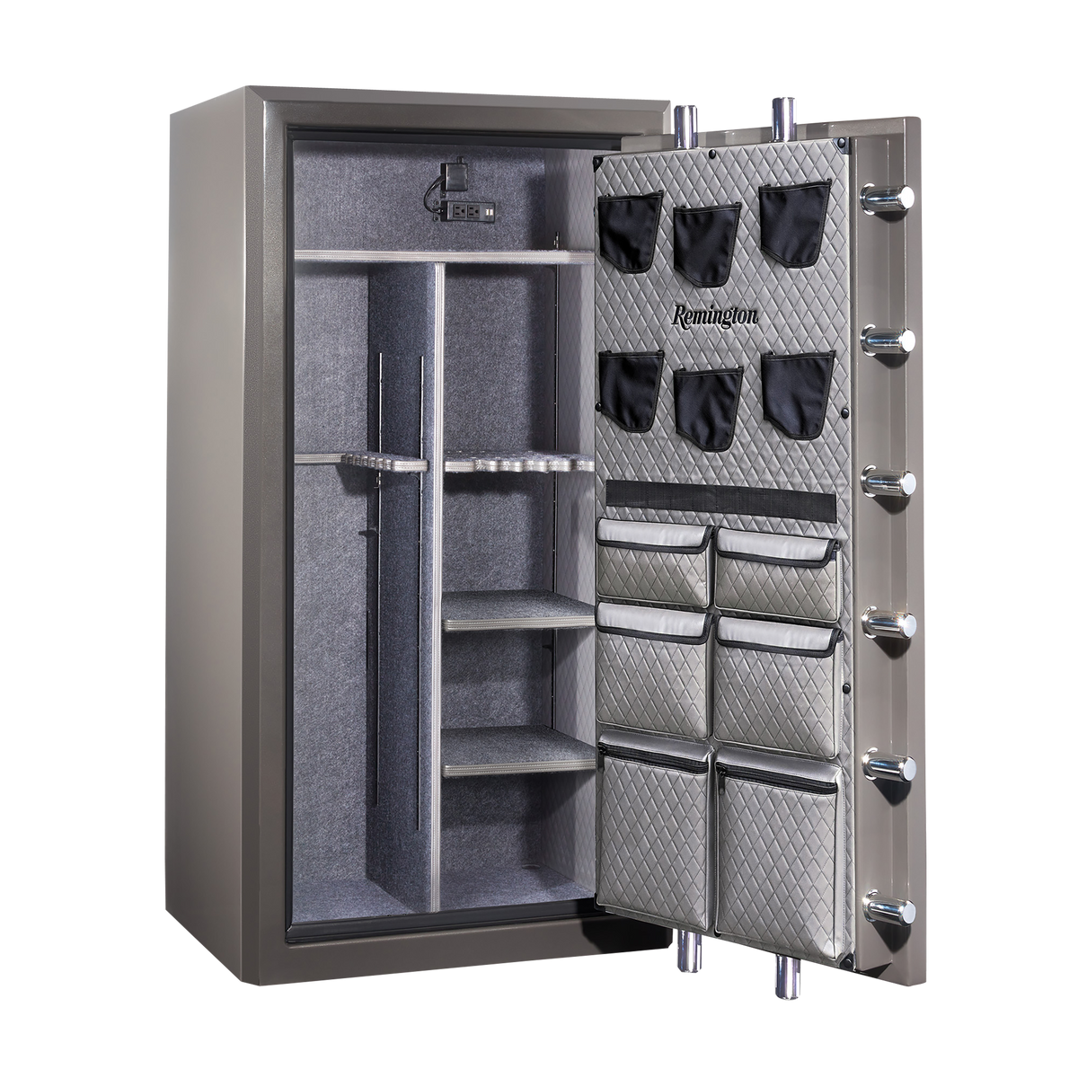 Sports Afield SECSAR6536N 36+6 Fireproof Gun Safe 90 min @ 1800F Seltzer Gray Gloss Metallic — view 2