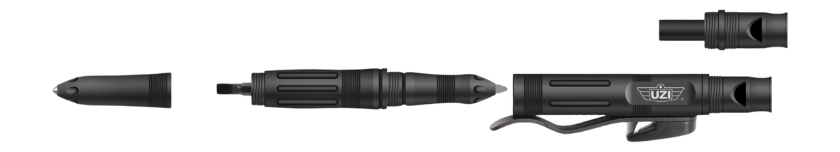 S&W Pepper Spray CAMP UZI Tactical Pen 6.25" Black Aluminum Multi-Tool Box Cutter — view 2