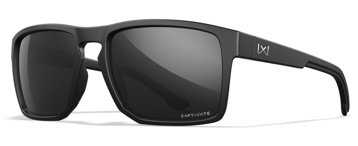 Wiley X Founder CAPTIVATE Black Mirror Lens Matte Black Frame — view 2