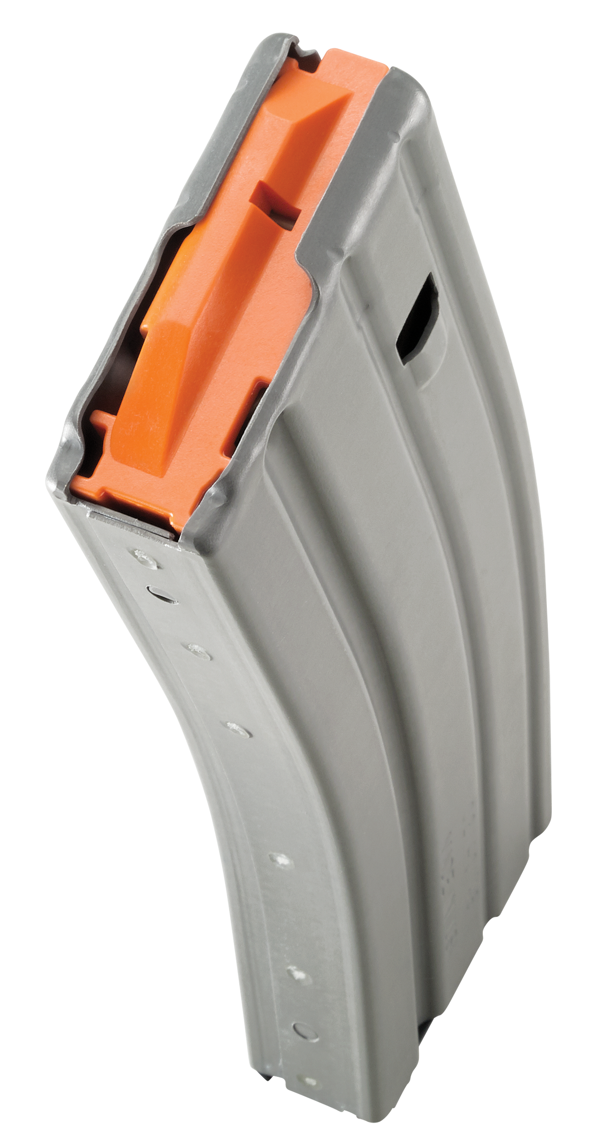 DuraMag Speed AR-15 30rd .300 Blackout/.223/5.56mm 6061-T6 Aluminum Magazine - Gray w/ Orange Follower — view 2