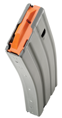 DuraMag Speed AR-15 30rd .300 Blackout/.223/5.56mm 6061-T6 Aluminum Magazine - Gray w/ Orange Follower — view 2