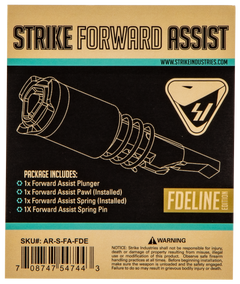 Strike Industries AR Forward Assist Flat Dark Earth Anodized Aluminum Fits AR-15/M16 — view 2