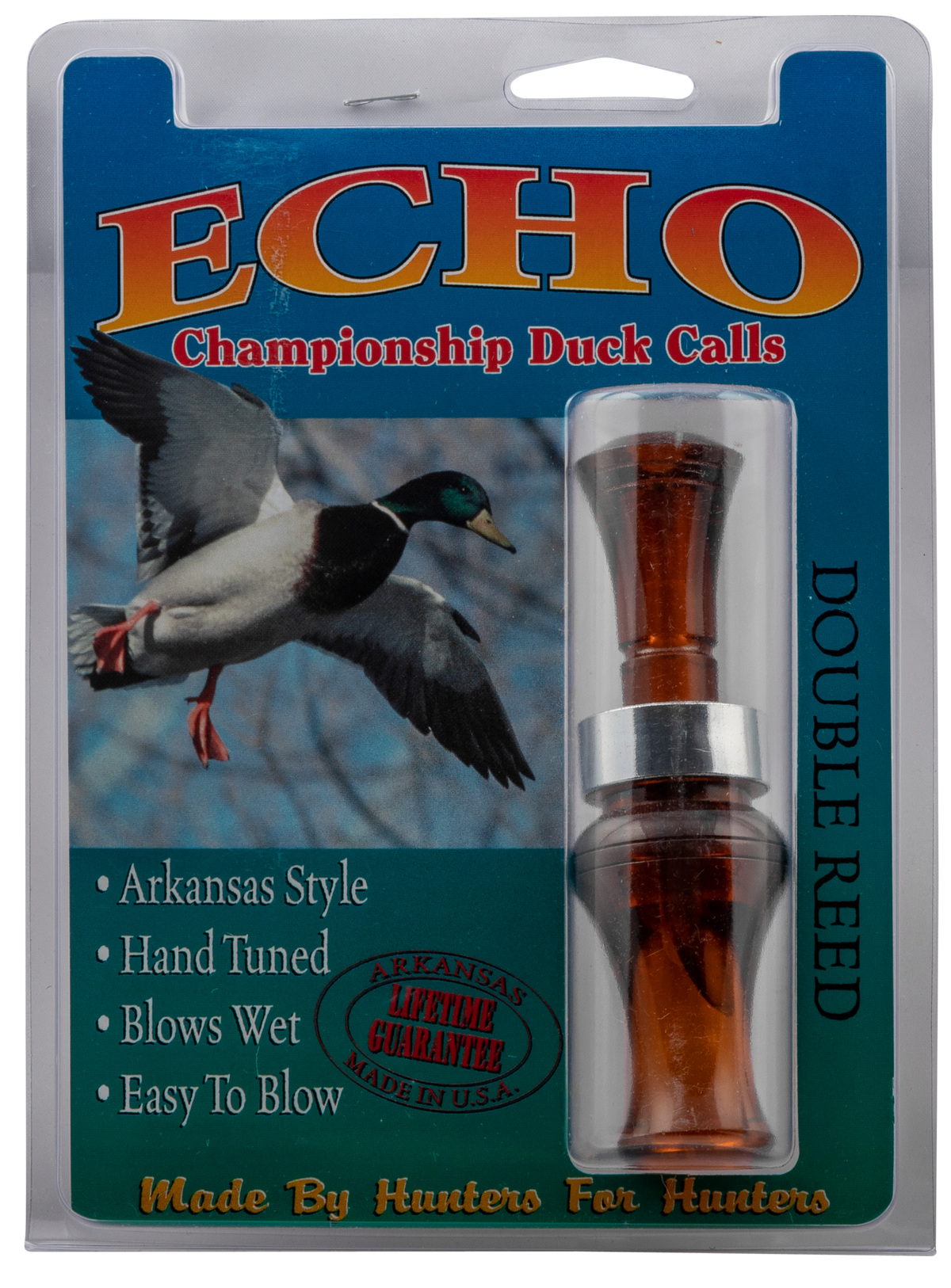 Echo Calls Open Water Double Reed Mallard Duck Call - Bourbon Polycarbonate — view 2