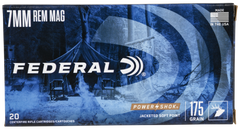 Federal 7RB Power-Shok  7mmRemMag 175gr Jacketed Soft Point 20 Per Box/10 Case — view 2