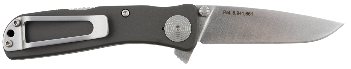 S.O.G Twitch II 2.65" Folding Drop Point Plain Satin AUS-8 Blade Gray Anodized Aluminum Handle — view 2