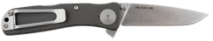S.O.G Twitch II 2.65" Folding Drop Point Plain Satin AUS-8 Blade Gray Anodized Aluminum Handle — view 2