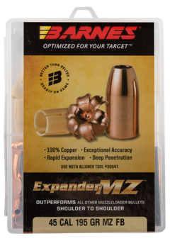 Barnes Bullets 30509 Expander MZ Muzzleloader 45 Cal 195gr Hollow Point 24/Box — view 2