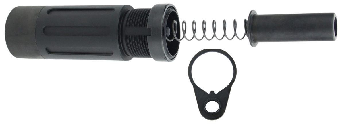 TacFire MAR139C Short Buffer Tube System 3.5" Black Anodized Aluminum with QD End Plate — view 2