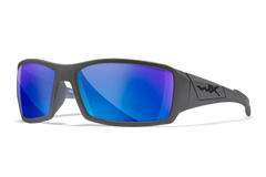 Wiley X Twisted SSTWI09 Blue Mirror Lens Polycarbonate Matte Gray Frame Safety Glasses — view 2