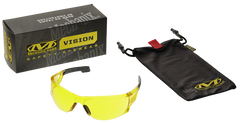 Mechanix Wear Type-N OSFA Amber Lens Wraparound Safety Glasses - Black Frame — view 2