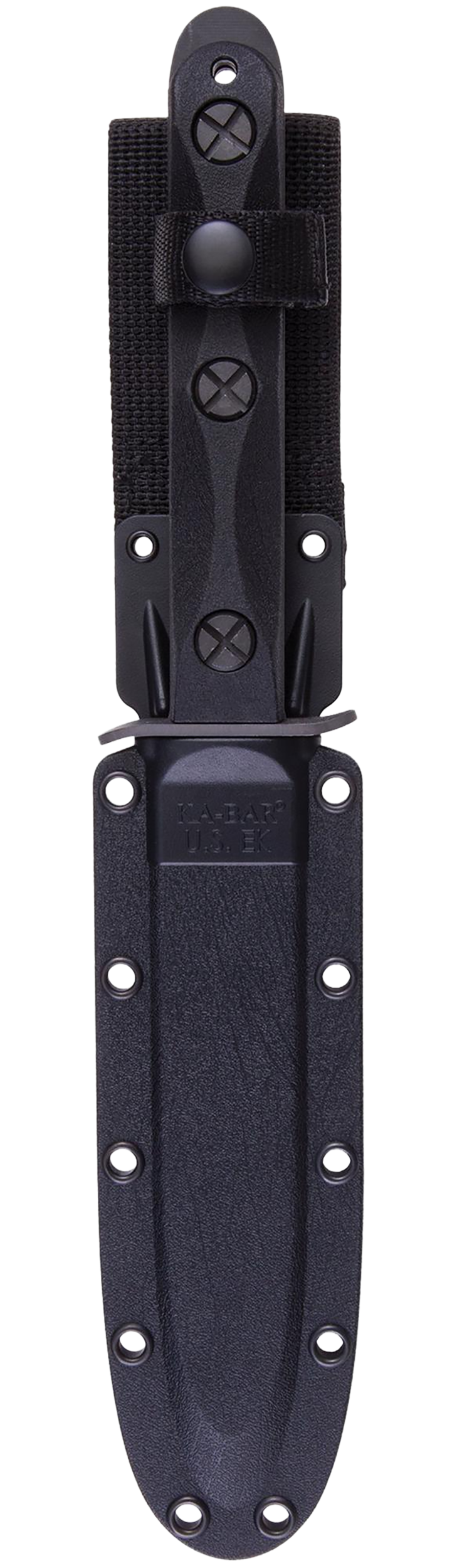 Ka-Bar EK44 Ek Model 4 Commando 6.63" Fixed Double Edge Spear Point Plain 1095 Cro-Van - Black GRN Handle — view 2
