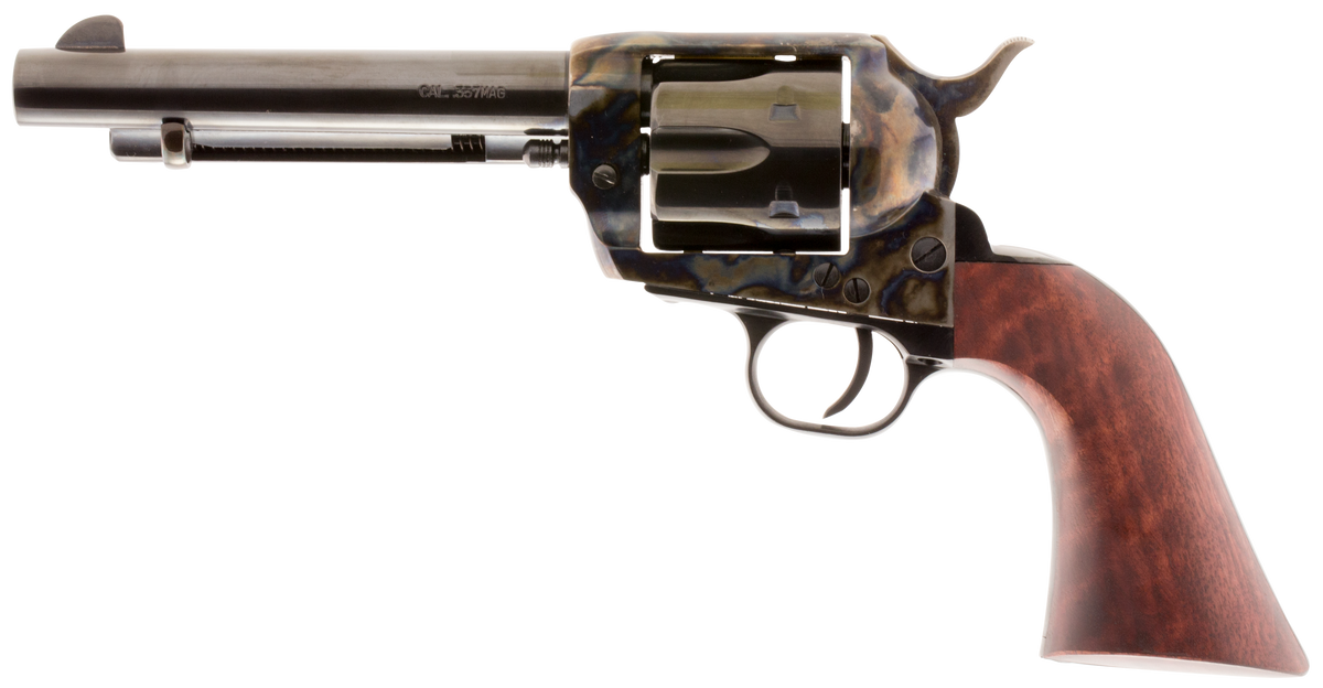 Traditions 1873 Frontier 357 Mag 5.50" 6-Shot SAO Revolver - Color Case Hardened Frame, Blued Barrel, Walnut Grip — view 2