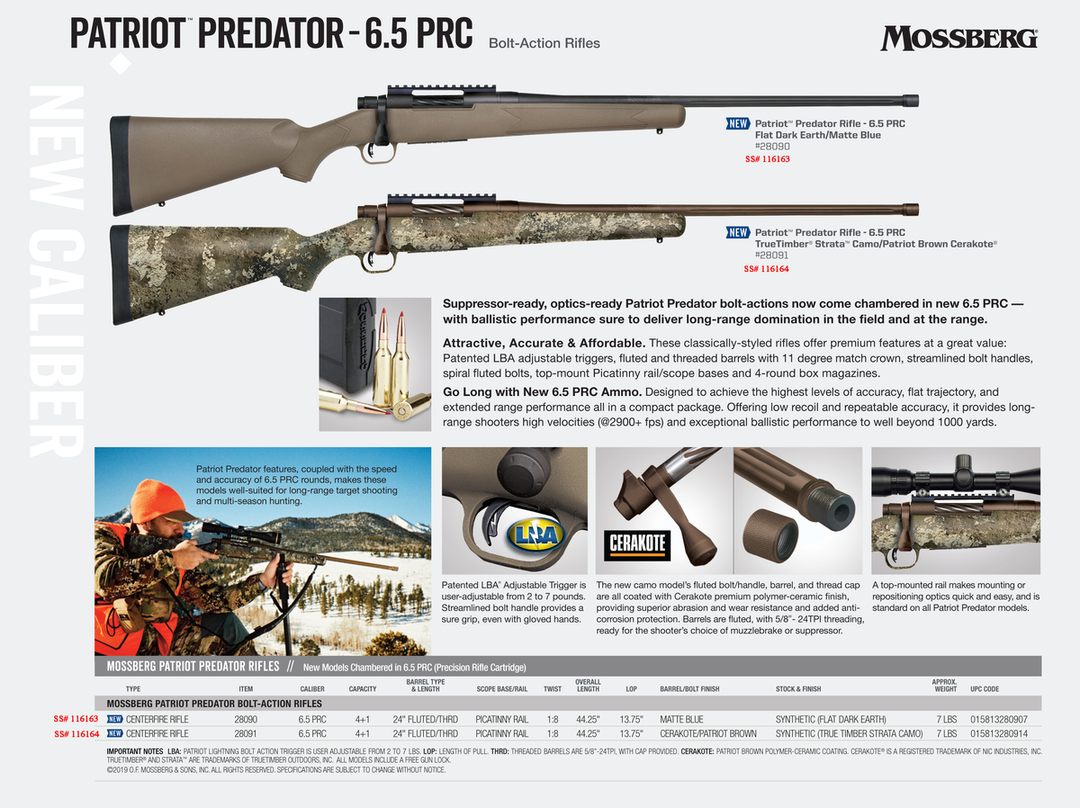 Mossberg Patriot Predator 6.5 PRC 24" 4+1 Bolt-Action Rifle — view 2