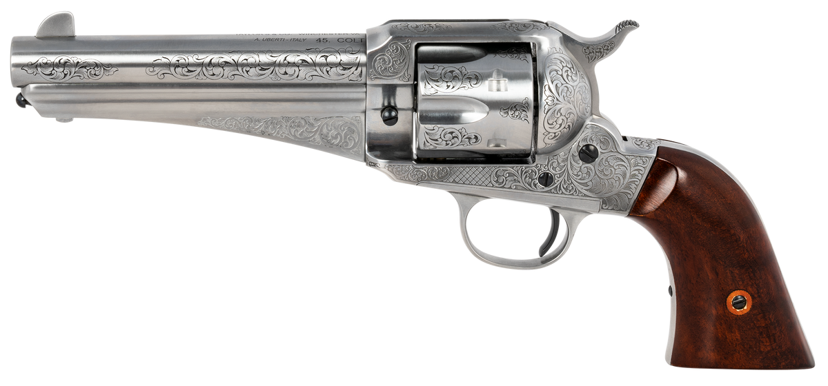 Taylor's & Company 1875 Army Outlaw 45 Colt (LC) 5.50" 6-Rd SAO Revolver - White Engraved — view 2