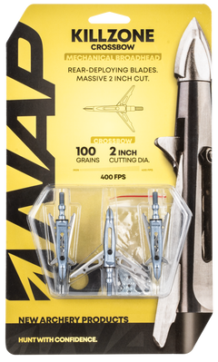 NAP Killzone Crossbow Broadhead 100gr 2-Blade 3 Pack — view 2