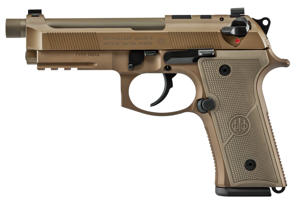 Beretta M9A4 Centurion 9mm Luger 4.80" 15+1 DA/SA Pistol - FDE Cerakote — view 2