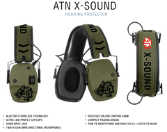 ATN X-Sound Hearing Protector 22 dB OD Green — view 2