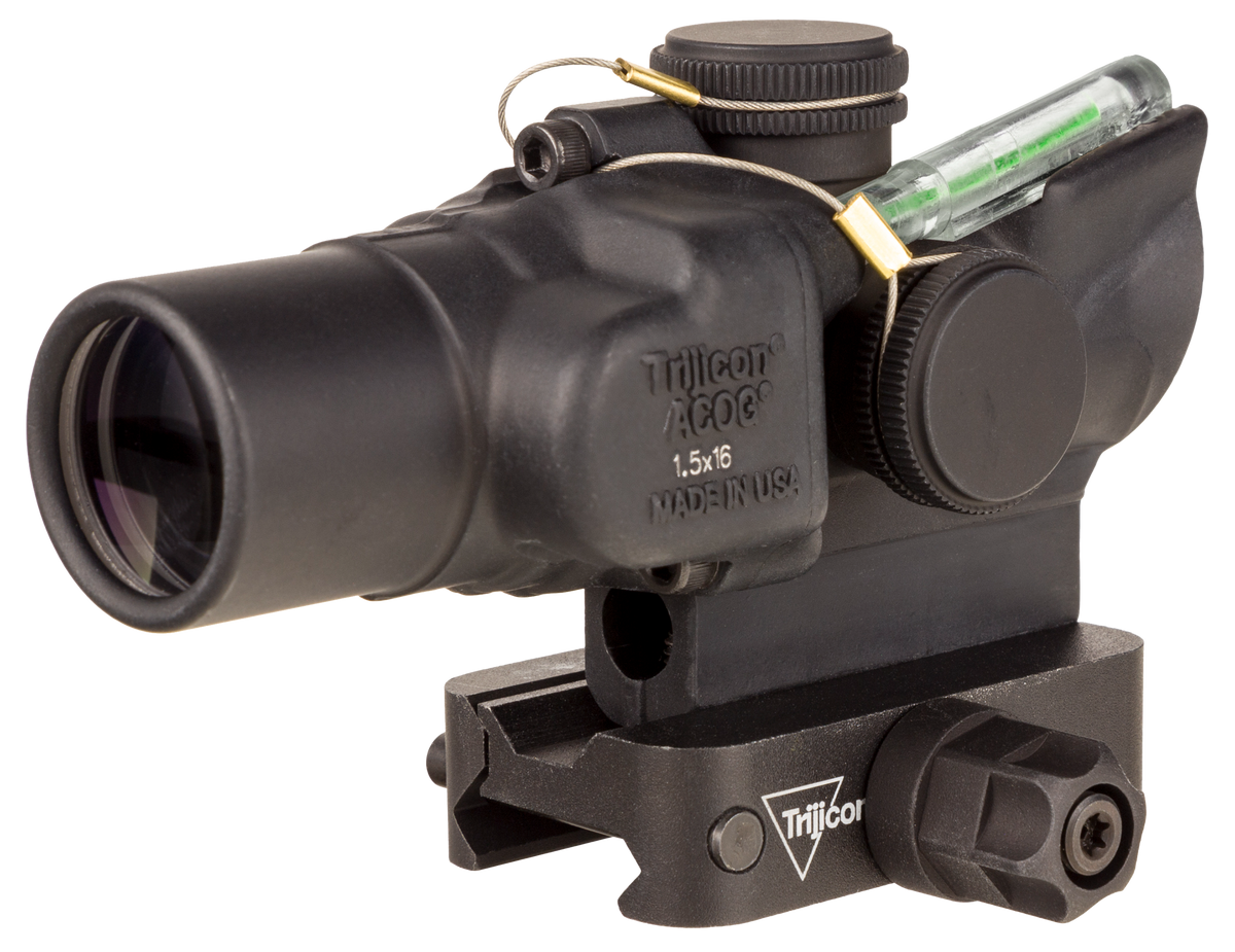 Trijicon 400329 ACOG TA44 1.5x16mm Dual Illuminated Green Circle w/Dot Reticle - Matte Black Anodized — view 2