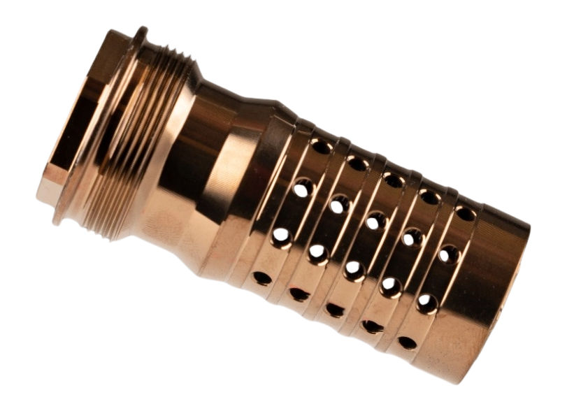 Q Cherry Bomb XL RearEnd M18x1.5 Muzzle Brake .338/8.6 BLK — view 2