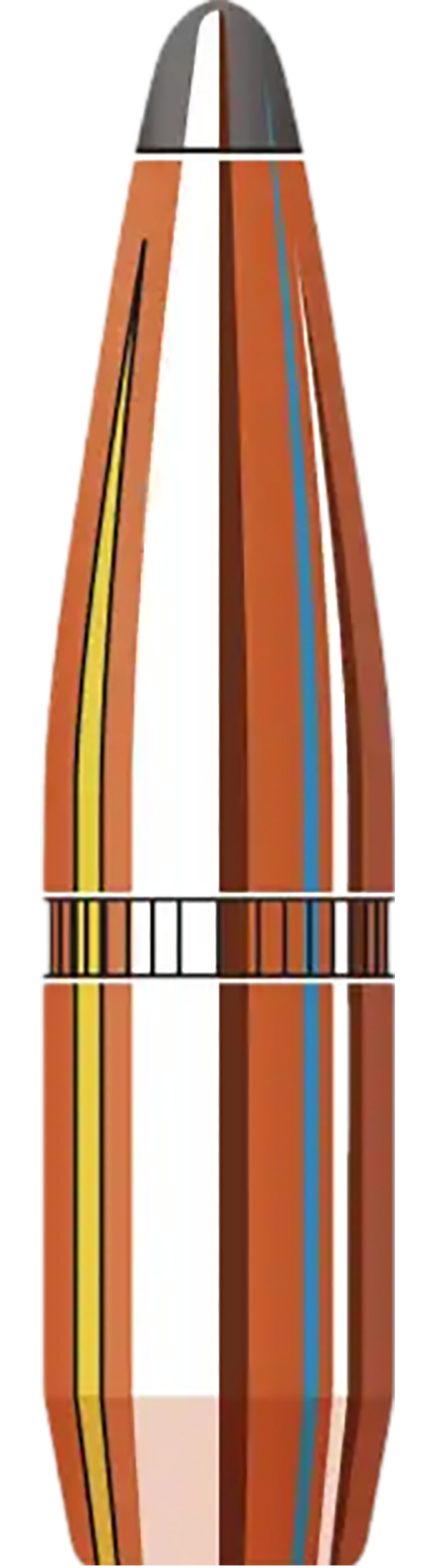 Hornady InterLock 25 Cal .257 117 gr Boat Tail Spire Point Reloading Bullets - 100/Box — view 2