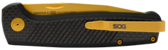 S.O.G Terminus SJ LTE 2.90" Folding Plain Gold TiNi S35VN Blade Graphite Textured G10 Handle — view 3