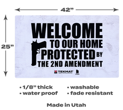 TekMat 2nd Amendment Door Mat 25" x 42" Rubber White/Black — view 3