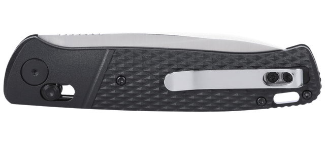 Columbia River Counterpart 3.38" Folding Drop Point Plain Black Oxide 12C27 SS Black GRN Knife — view 3