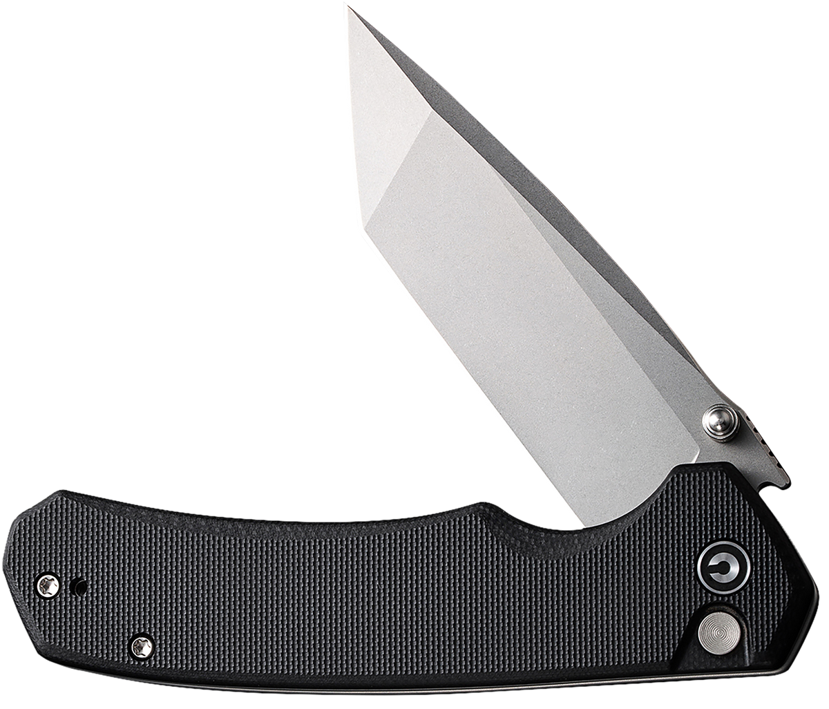 Civivi Knives Brazen 3.46" Folding Tanto Plain D2 Stonewashed - Black G10 Handle — view 3