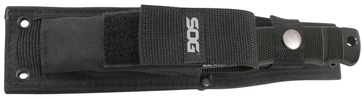S.O.G Seal Pup Elite 4.85" Fixed Clip Point Plain Black TiCN AUS-8A GRN Handle — view 3