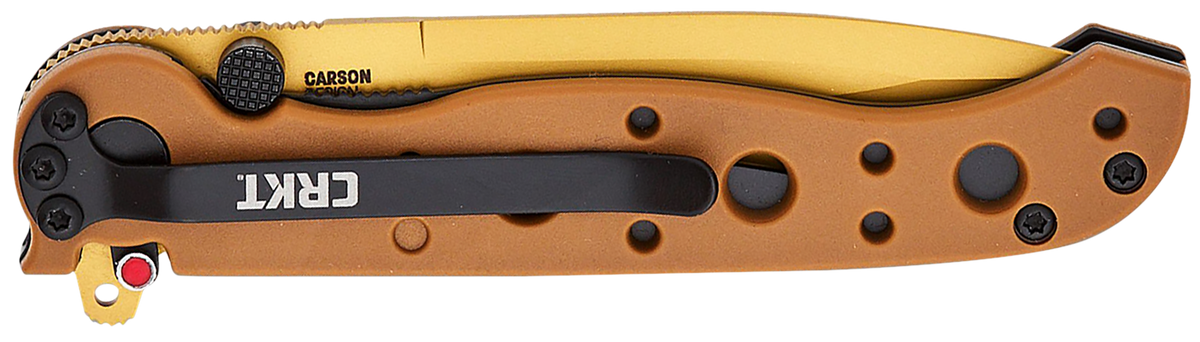 Columbia River CRKT M16-01DZ 3.03" Folding Plain D2 Spear Point Desert Tan GRN Handle — view 3