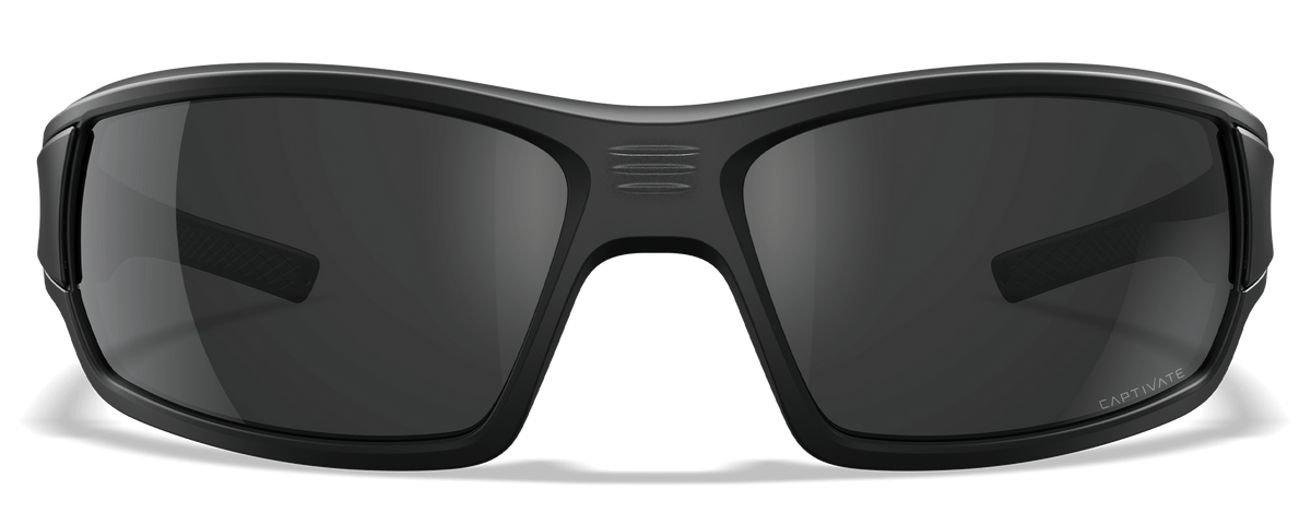 Wiley X Breach 2.5 CAPTIVATE Grey/Clear Lens Matte Black Frame Safety Glasses — view 3
