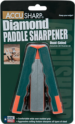 Accusharp 077C Diamond Paddle Sharpener Folding Coarse/Fine Gray/Orange Handle — view 3