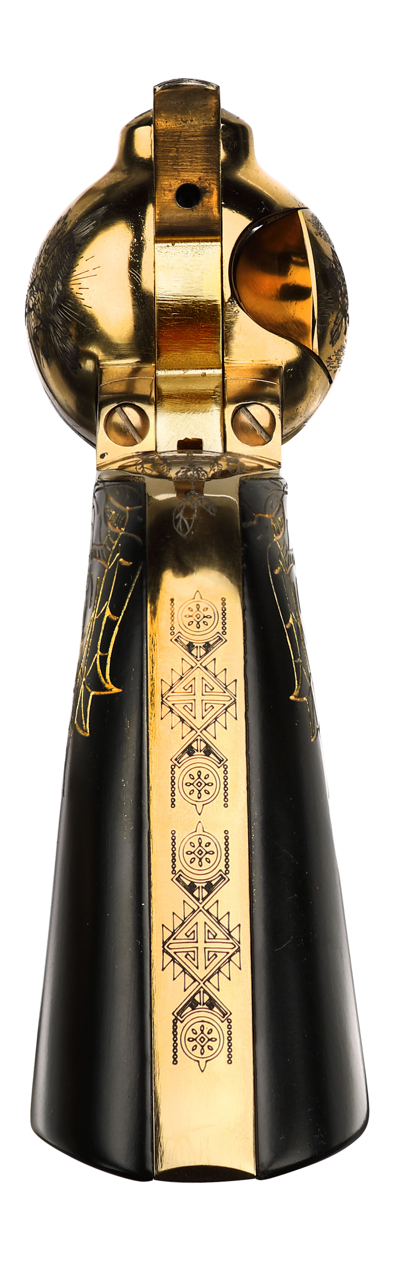 Pietta Keeper Of The Plains 45 Colt 4.75" 6-Shot Single-Action Revolver - Ultra Black Engraved Eagle Feather Grip — view 3