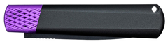 CobraTec Knives Gideon 3" Hidden Release Automatic D2 Steel Black Stonewashed Plain Edge Black/Purple Aluminum Handle — view 3