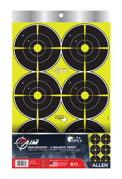 EZ-Aim 15355 Splash Reactive Bullseye Hanging Paper Target 12" x 18" Black/Yellow 8 Pack — view 3
